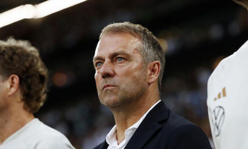 Hansi Flick lors d'un Allemagne-Colombie en 2023 à Gelsenrkichen Icon Sport