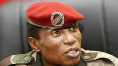 Guinea's former military leader, Moussa Dadis Camara in a file photo.   REUTERS/Luc Gnago