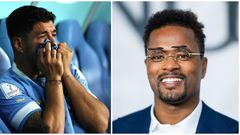 Patrice Evra aime une photo de Luis Suarez en larmes après l'élimination de l'Uruguay de la Coupe du monde. Photo par Samir Hussein. Crédit : @fifa Source : Getty Images
