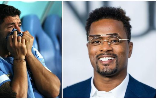Patrice Evra aime une photo de Luis Suarez en larmes après l'élimination de l'Uruguay de la Coupe du monde. Photo par Samir Hussein. Crédit : @fifa Source : Getty Images