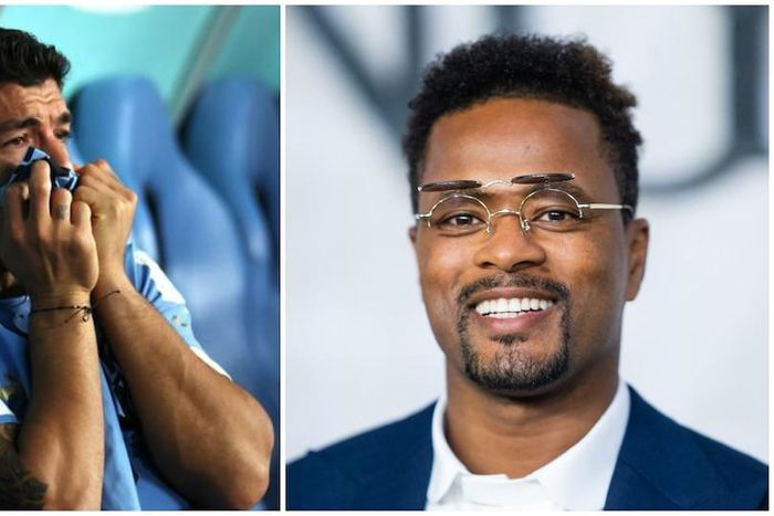 Patrice Evra aime une photo de Luis Suarez en larmes après l'élimination de l'Uruguay de la Coupe du monde. Photo par Samir Hussein. Crédit : @fifa Source : Getty Images