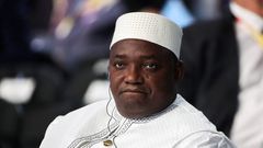 Adama Barrow lors du forum économique Russie-Afrique, à Sotchi, en octobre 2019 © Valery Sharifulin/TASS/Sipa USA/SIPA