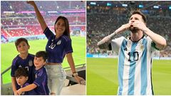 Antonella Rocuzzo, l'épouse de Lionel Messi, s'est montrée enthousiaste après que son mari a mené l'Argentine en finale de la Coupe du monde 2022. Crédit photo : @TNTSportsBR @brfootball. Source : Twitter.