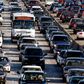 A major traffic jam in California.