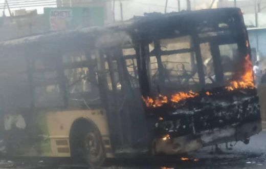 Bus DDD en feu