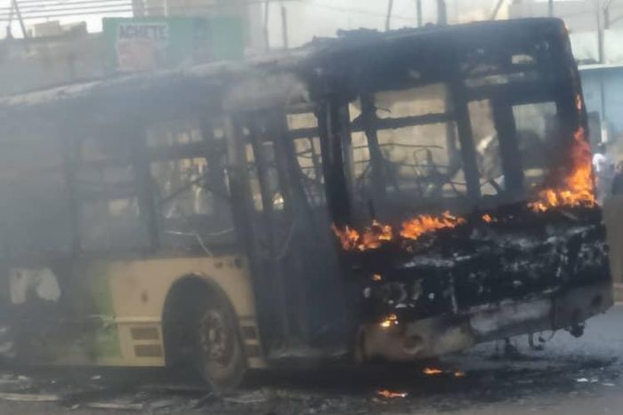 Bus DDD en feu