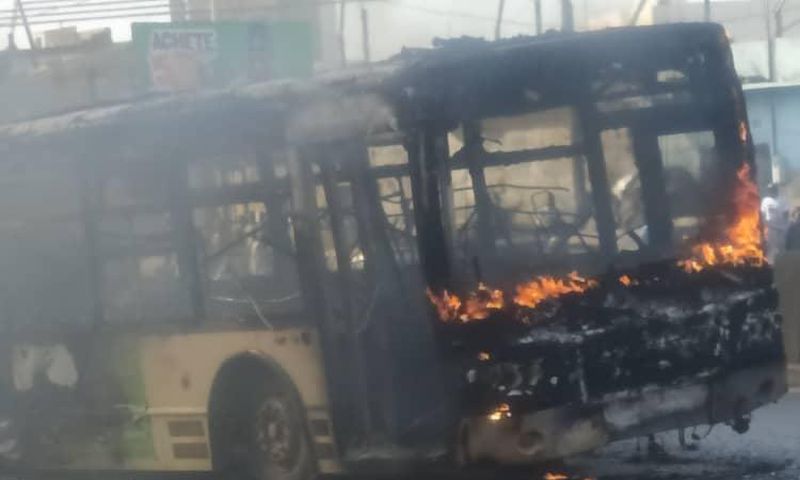 Bus DDD en feu