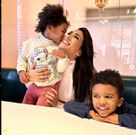 Simona Guatieri et ses deux enfants