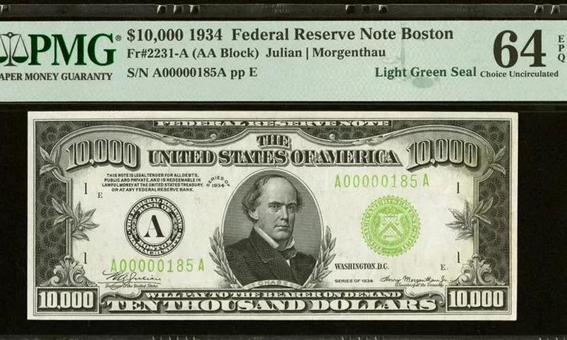 Un-billet-dollar-de-10-000