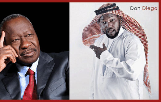 Le patron de la 2sTV El Hadji Ndiaye (gauche) et l'animateur Don Diego (droite)