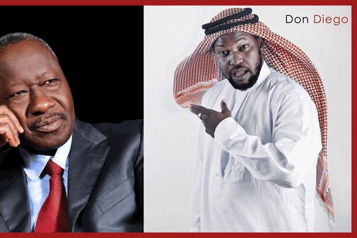 Le patron de la 2sTV El Hadji Ndiaye (gauche) et l'animateur Don Diego (droite)