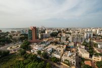 Le quartier du Plateau depuis le toit de la tour Amsa, (Dakar) © Youri Lenquette