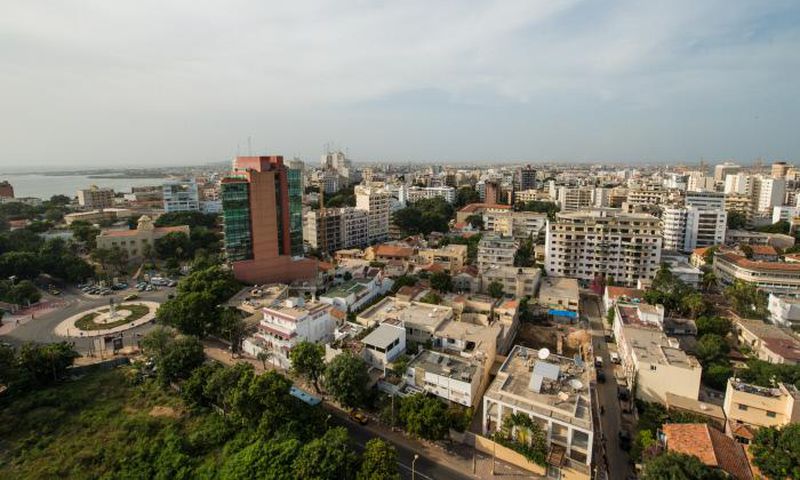 Le quartier du Plateau depuis le toit de la tour Amsa, (Dakar) © Youri Lenquette