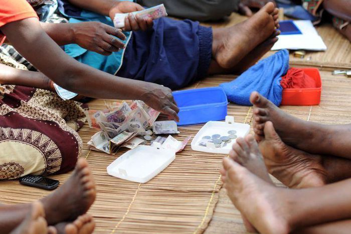 Collecte d'argent lors d'une tontine