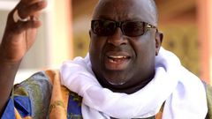 Papa Massata Diack, son of former president of the International Association of Athletics Federations Lamine Diack, speaks during an exclusive interview with AFP on March 6, 2017 in Dakar