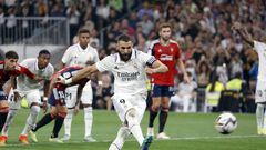 Benzema ushers Barcelona top of La Liga after missed penalty in Real Madrid's 1-1 draw against Osasuna