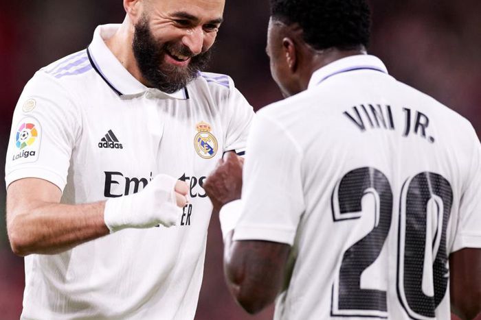 Benzema (gauche) et Vinicius Jr
