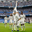 Les joueurs du Réal de Madrid jubilent après le deuxième but de Valverde