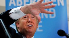 Trump at the airport in Aberdeen, Scotland.David Moir/Reuters