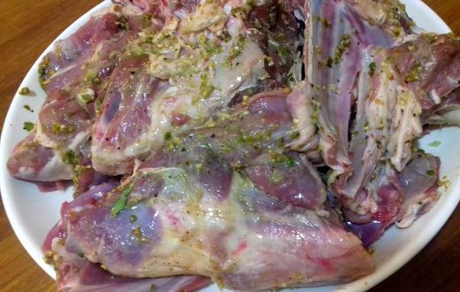 Viande mariné