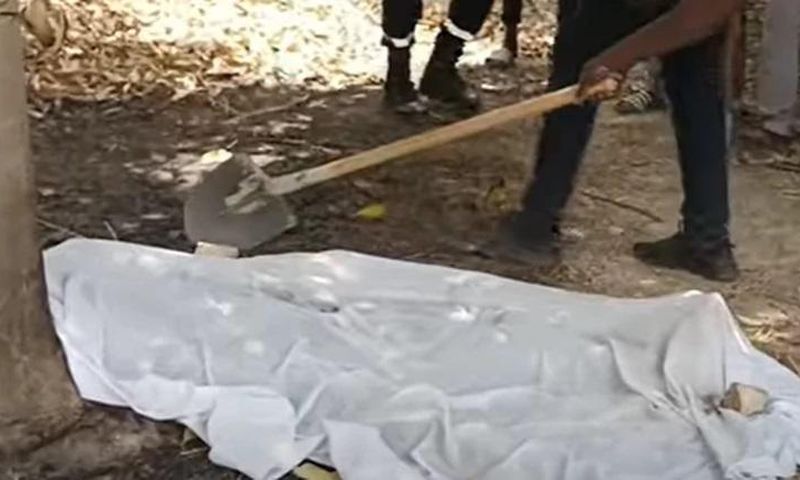 Femme morte calcinée