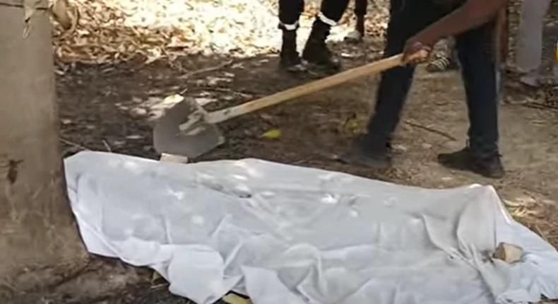 Femme morte calcinée