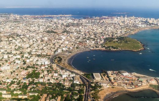 Vue aérienne de Dakar