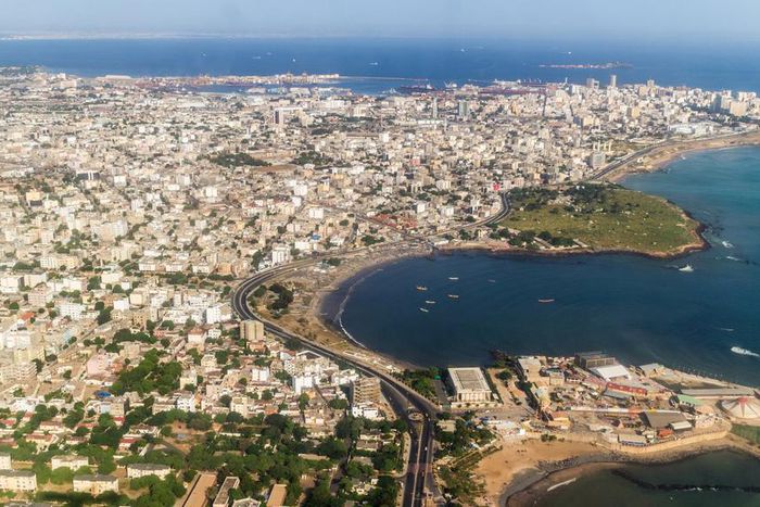 Vue aérienne de Dakar