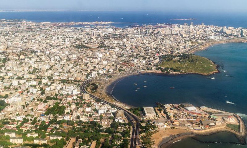 Vue aérienne de Dakar