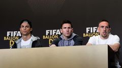 Ronaldo, Messi, Ribéry en 2013 © ICON