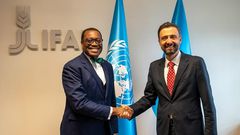 Le président de la BAD, Akinwumi Adesina (à gauche) et le directeur général de la FAO, Qu Dongyu. Photo - BAD