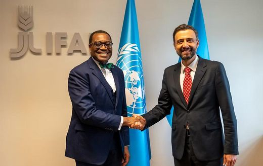 Le président de la BAD, Akinwumi Adesina (à gauche) et le directeur général de la FAO, Qu Dongyu. Photo - BAD