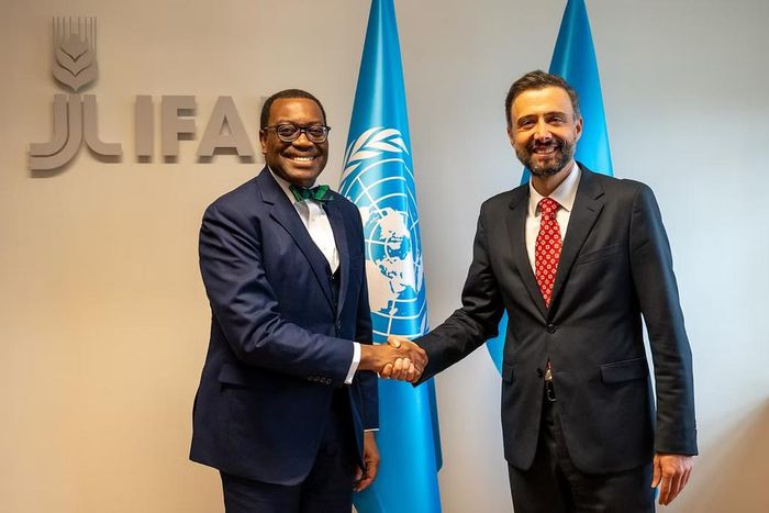 Le président de la BAD, Akinwumi Adesina (à gauche) et le directeur général de la FAO, Qu Dongyu. Photo - BAD