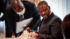 L'ex-Premier ministre Guillaume Soro, avant une conférence de presse à Paris, le 17 septembre 2020.