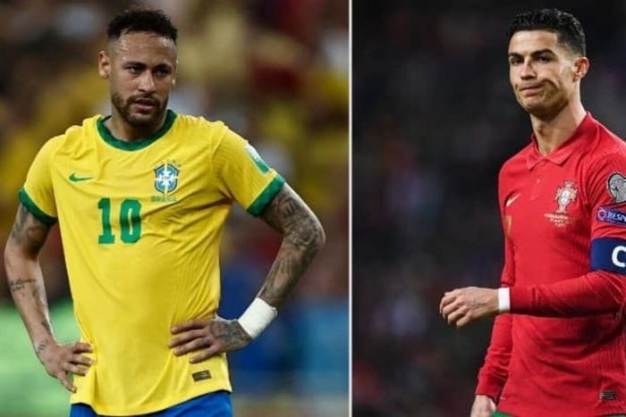 Neymar (gauche) et Ronaldo