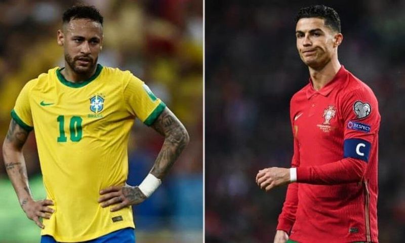 Neymar (gauche) et Ronaldo