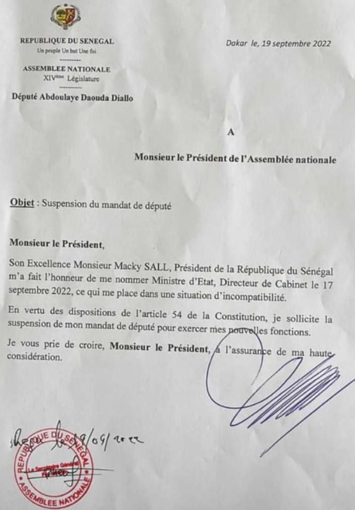 Lettre d'ADD