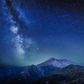 The Delta Aquariids meteor shower and Milky Way over Mount St. Helens, at Windy Ridge in Washington State with Mt. Hood, Oregon visible in the lower left corner. In 2023, it's occurring at the same time as the Alpha Capricornids shower.Diana Robinson P...