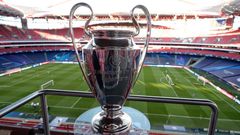 Le trophee de la Ligue des Champions à Lisbonne le 22 août 2020