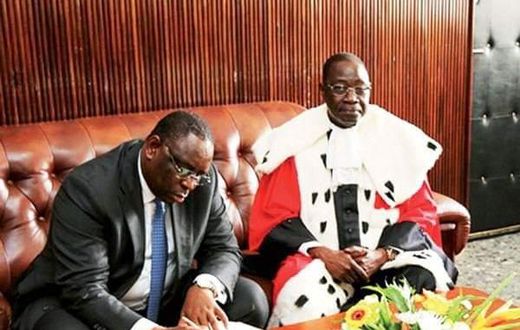 Macky Sall et le nouveau président du conseil constitutionnel
