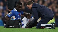 Gana Gueye blessé contre Leicester le 5 novembre 2022.