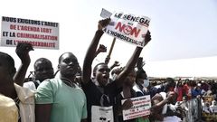 Une-manifestation-le-20-février-2022-à-Dakar-appelant-à-des-mesures-répressives-plus-strictes-contre l'homosexualité