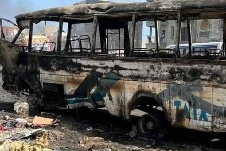 Bus attaqué