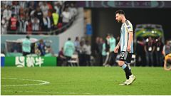 Lionel Messi en action lors du match de huitième de finale entre l'Argentine et l'Australie au stade Ahmad Bin Ali, le 3 décembre 2022, à Doha. Photo par Anthony Stanley. Source : Getty Images