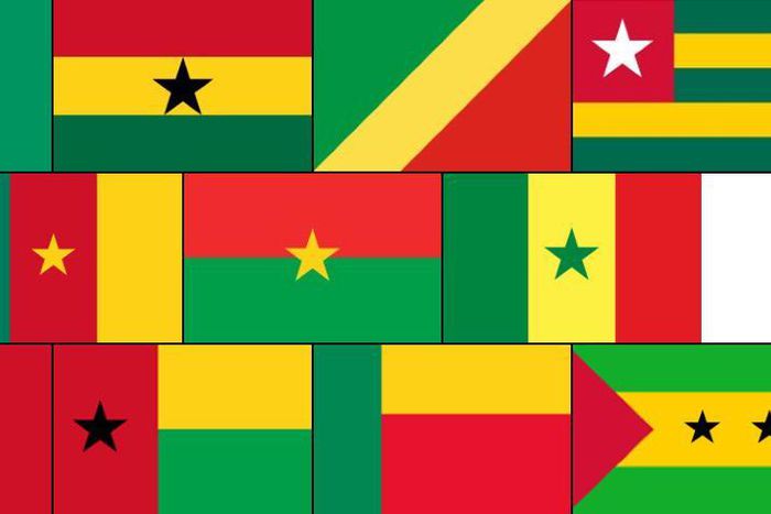 De nombreux pays d'Afrique ont des drapeaux qui intègrent le vert, le jaune et le rouge