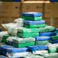 Packets of cocaine seized from a ship at a Philadelphia port in June 2019.
