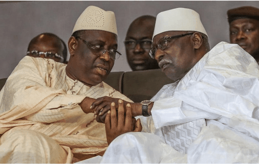 Le président de la République, Macky Sall, avec le Khalife des Tidianes, Serigne Babacar Sy Mansour