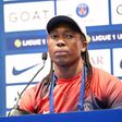 Caster Semenya lors de sa venue au Parc des Princes au début du mois de juillet dans le cadre d'une course organisée par son équipementier