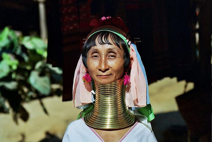 The long neck woman of the Kayan Lahwi tribe [Pinterest]