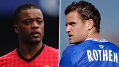 Rothen et Evra (droite)